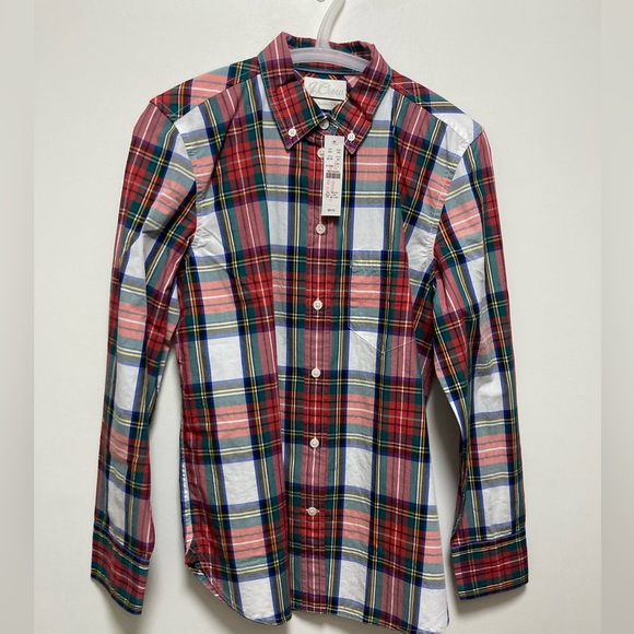 J. Crew Tops - J.Crew Red Plaid top Brand New! Size 4